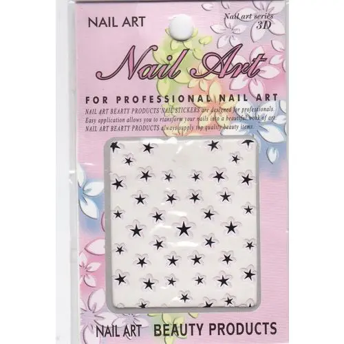 3D nálepky, kvety s čiernou hviezdou