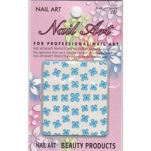 Samolepky 3D - modré štvorlístky