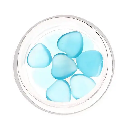 Kamienky na zdobenie nechtov - srdiečka, svetlomodré