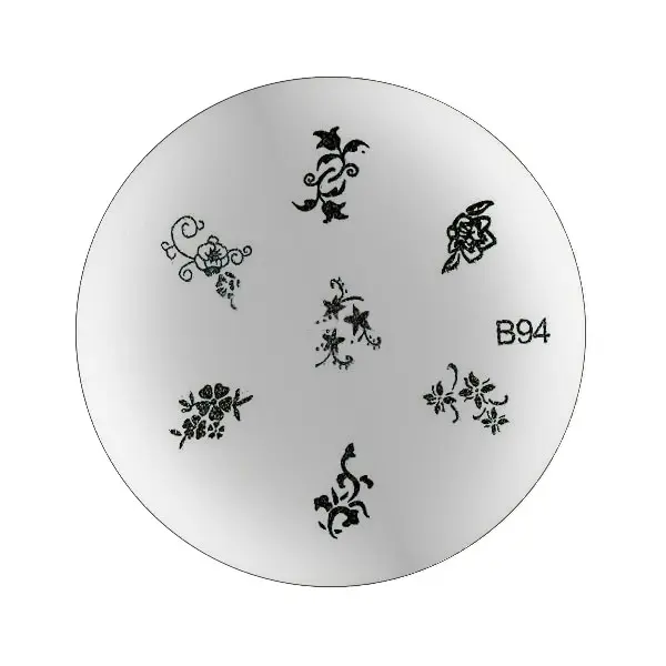 B94 - Kvetinová doštička na pečiatkovanie nechtov