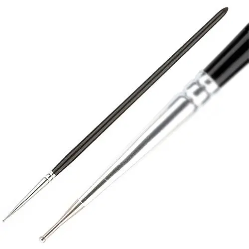 Drevené zdobiace pero, čierne - stredná guľka