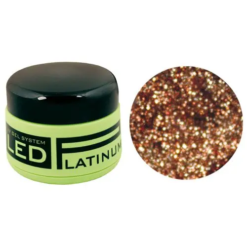 LED UV farebný gél 14 - Glitter Bright Copper, 9g