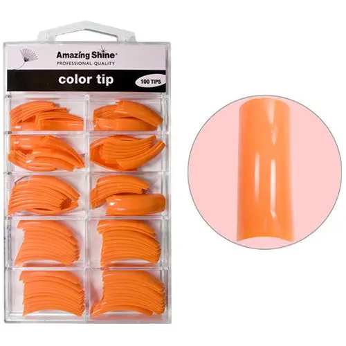 Farebné tipy na nechty, 100ks, č.1 - 10 - Classic Orange