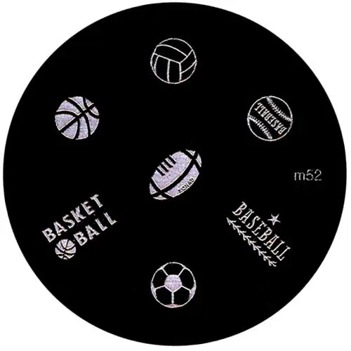 Kovová doštička na zdobenie nechtov pečiatkovaním, m52