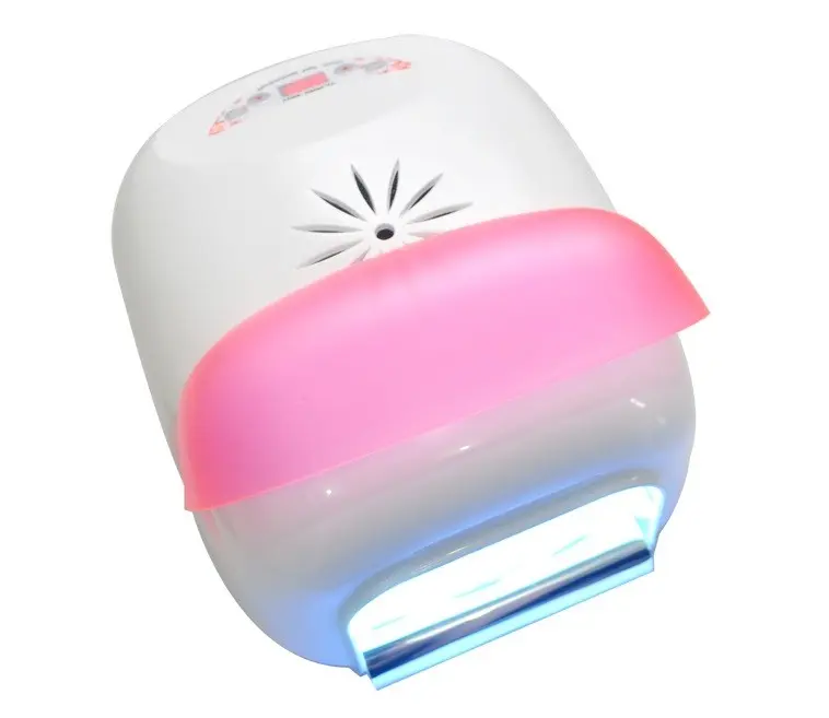 4 ž. Ružová digitálna UV lampa na nechty s časovačom a sušičkou - 36W