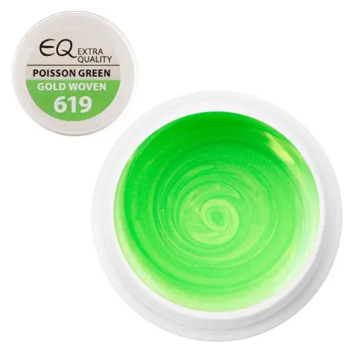 Extra Quality UV gél - 619 Gold Woven – Poisson Green 5g