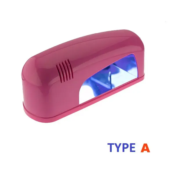 1-žiarivková UV lampa na nechty - sýto ružová, 9W 