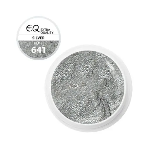 Farebný UV gél na nechty – 641 Foil Silver, 5g
