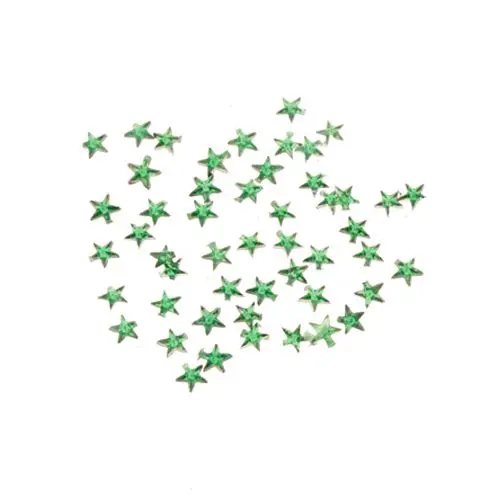 Ozdoby na nechty - svetlozelené kamienky, hviezdičky