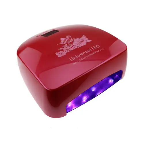 Ružovo-červená LED lampa na nechty - 66W