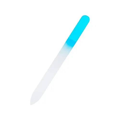 Sklenený pilník na nechty - modrý, malý