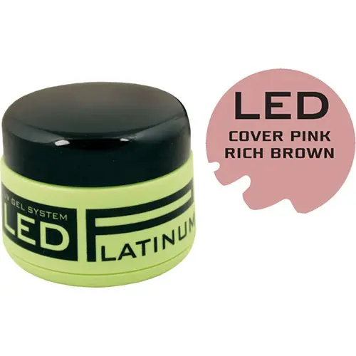 COVER PINK - kamuflážny LED modelovací gél na nechty - RICH BROWN PINK, 40g