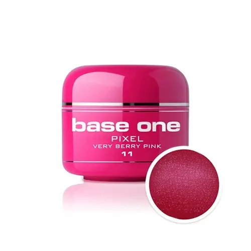 UV Gel na nechty Silcare Base One Pixel – Very Berry Pink 11, 5g