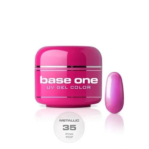 UV Gel na nechty Silcare Base One Metallic – Pink Pop 35, 5g