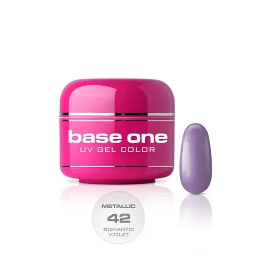 UV Gel na nechty Silcare Base One Metallic – Romantic Violet 42, 5g