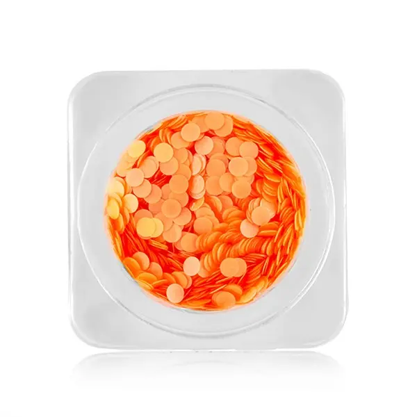 Ozdoby na nechty – kolieska 2mm - neónovooranžové