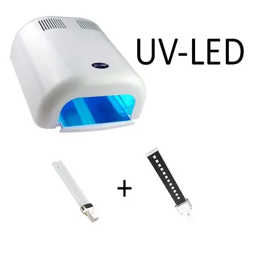 Kombinovaná LED UV lampa na gélové nechty, biela – 36W 