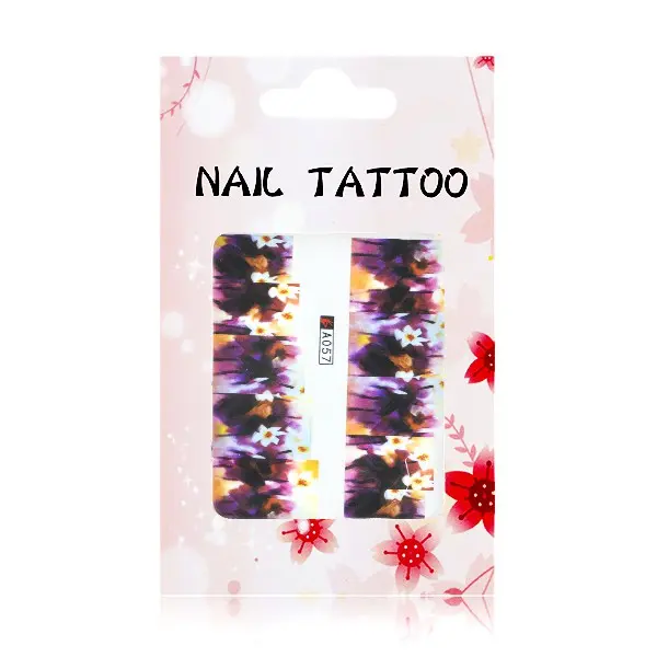 Luxusné vodné nálepky na nechty – Kvety – A057 
