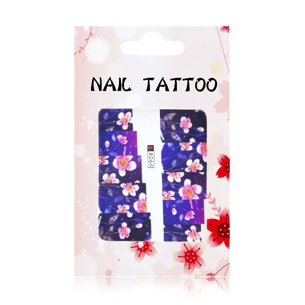 Luxusné vodné nálepky na nechty – Kvety – A064