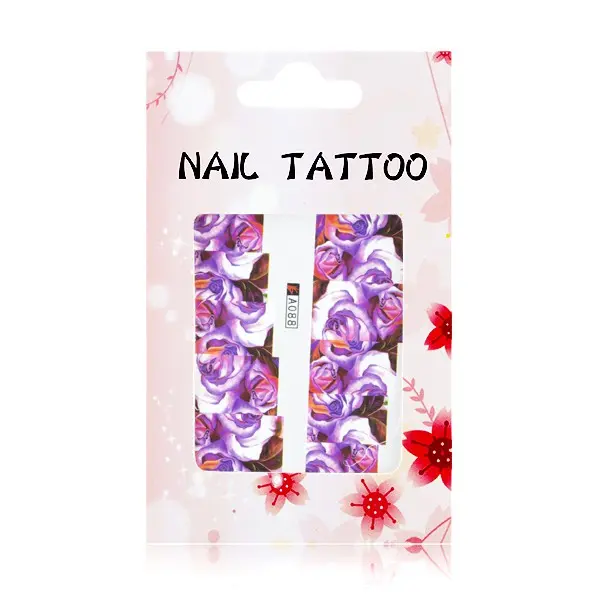 Luxusné vodné nálepky na nechty – Kvety – A088 