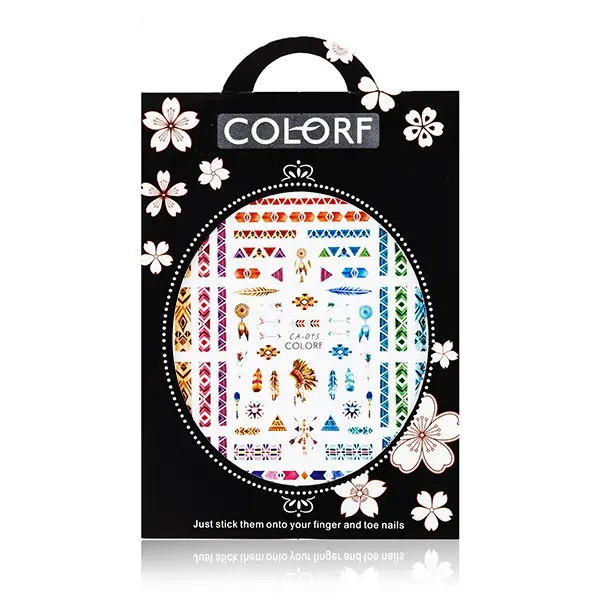 3D nálepky na nechty – indiánske vzory – CA015