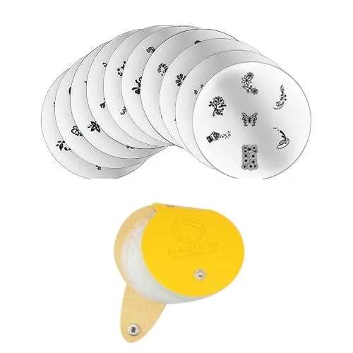 Sada 10ks pečiatkovacích doštičiek a puzdra na doštičky