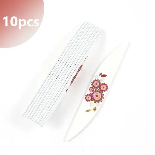 10ks - Inginails professionálny pilník na nechty - vlnový s kvetmi 100/180