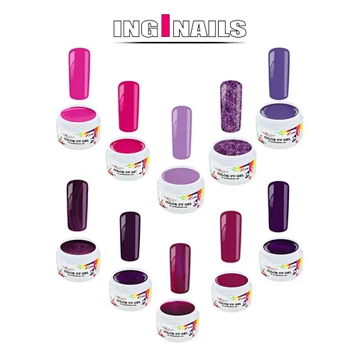 10ks sada farebných gélov - Purple
