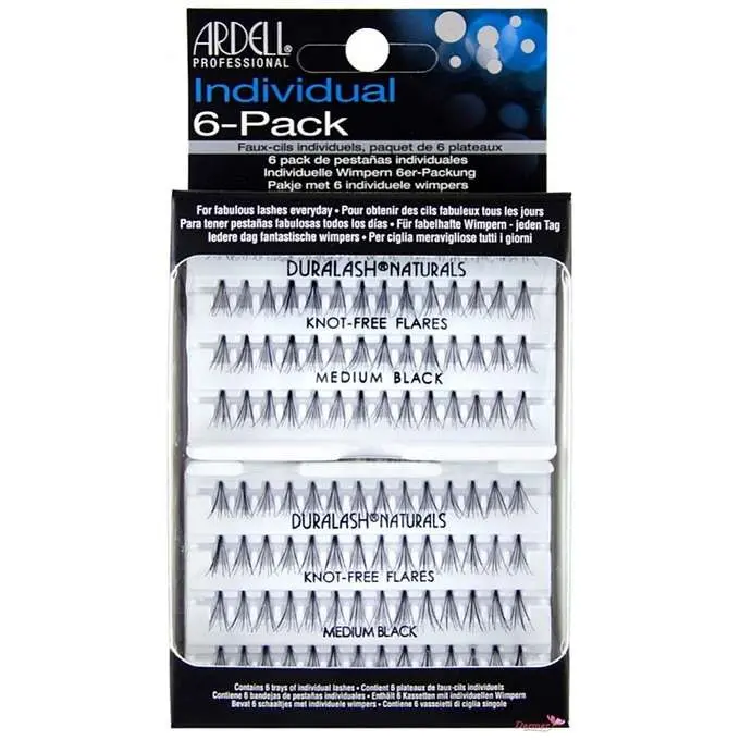 Umelé riasy - Medium Black 6-pack