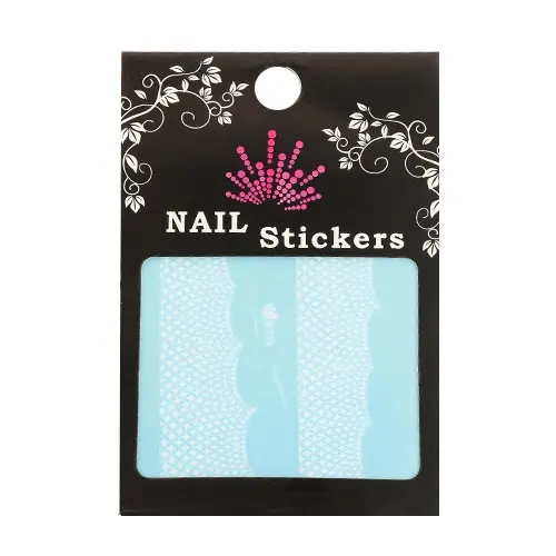 Nálepka na nechty s bielym vzorom