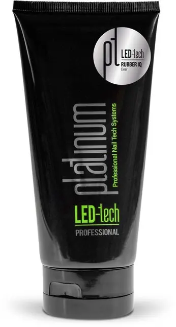 PLATINUM TUBE LED-tech RUBBER IQ Clear, LED gél na nechty, 100g