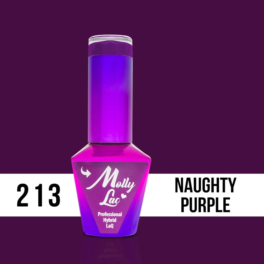 MOLLY LAC UV/LED gél lak Obsession - Naughty Purple 213, 10ml