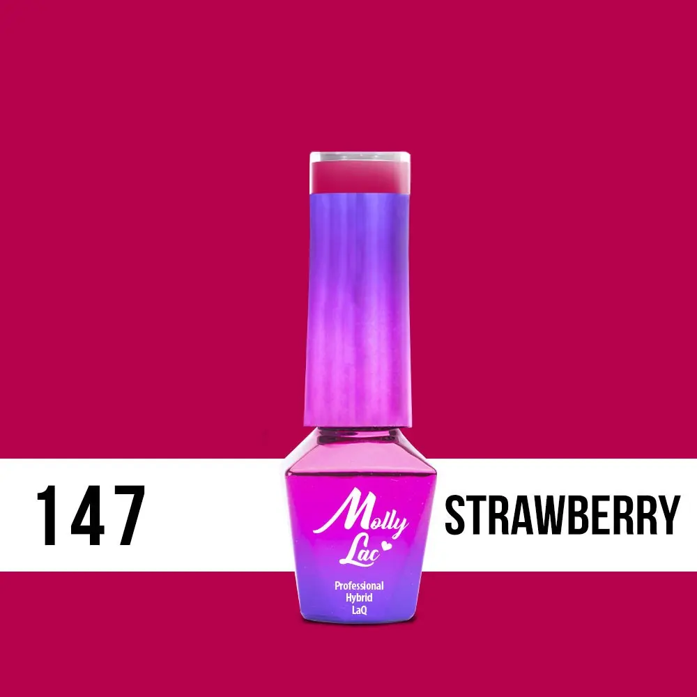 MOLLY LAC UV/LED gél lak Flamingo - Strawberry 147, 5ml