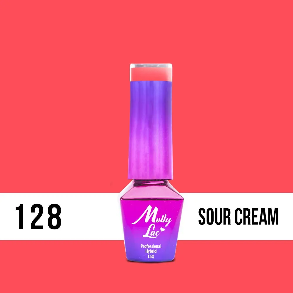 MOLLY LAC UV/LED gél lak Yoghurt - Sour Cream 128, 5ml