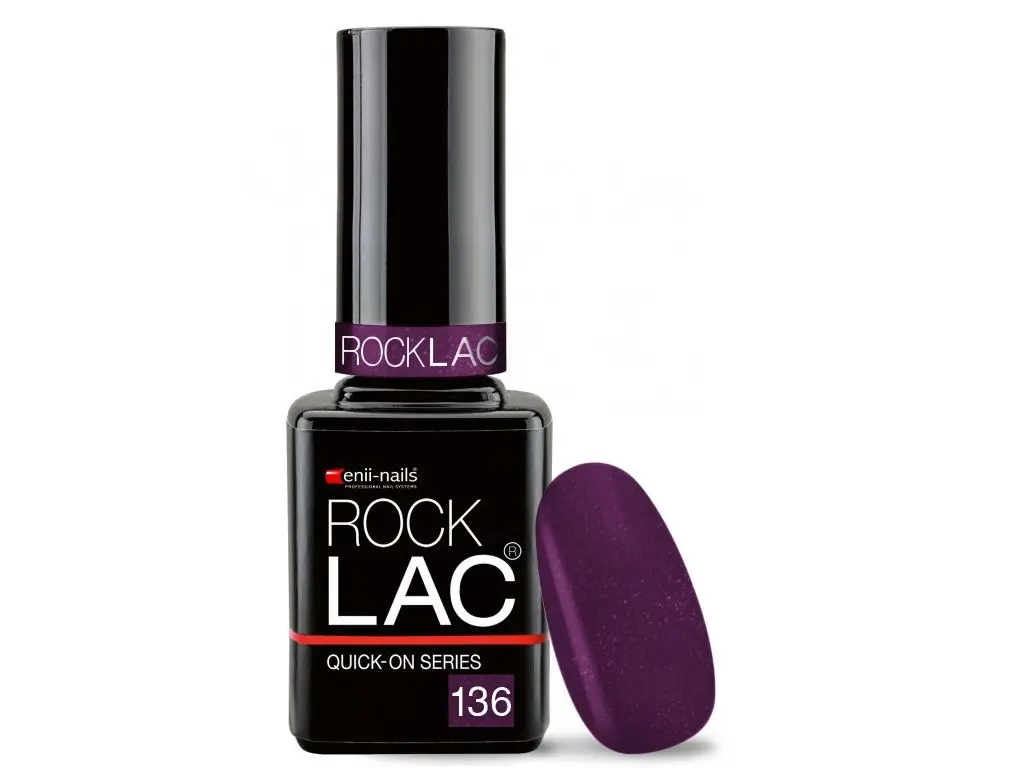 RockLac 136 - fialový s glitrami, 11ml