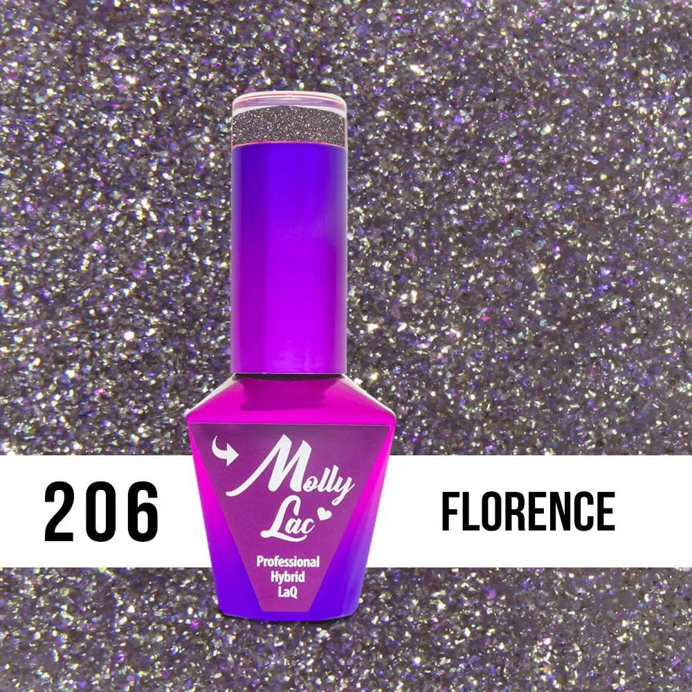 MOLLY LAC UV/LED gél lak Sensual - Florence 206, 10ml