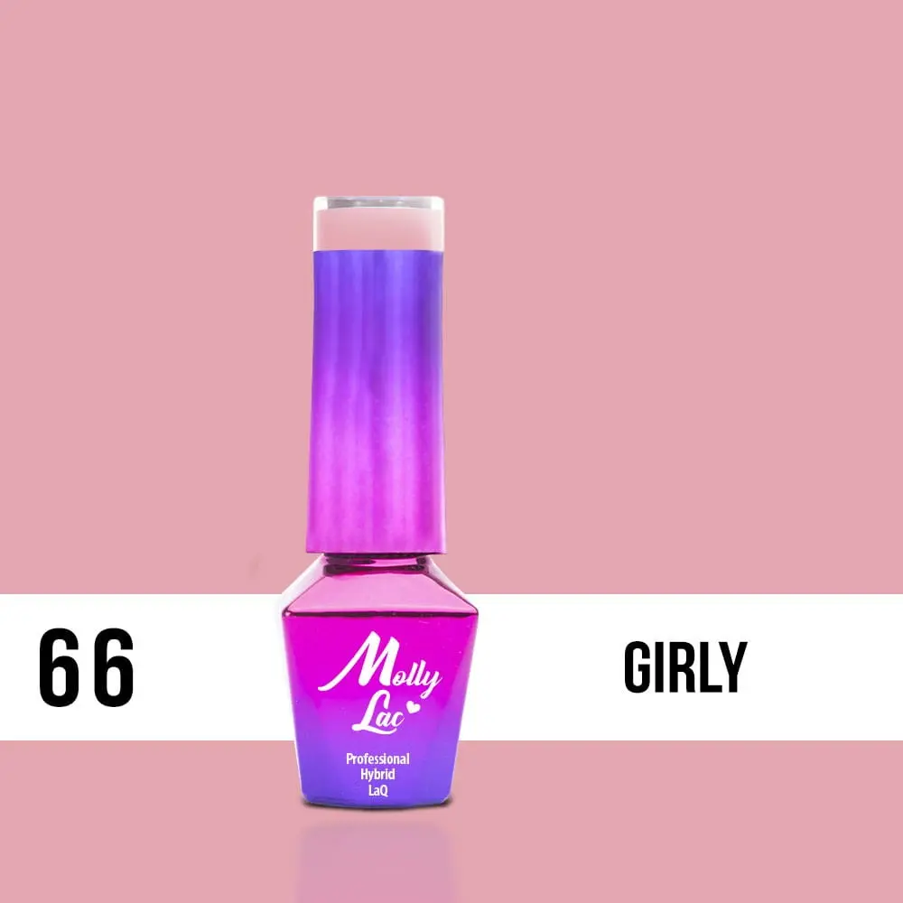 MOLLY LAC UV/LED gél lak Delicate Woman - Girly 66, 5ml