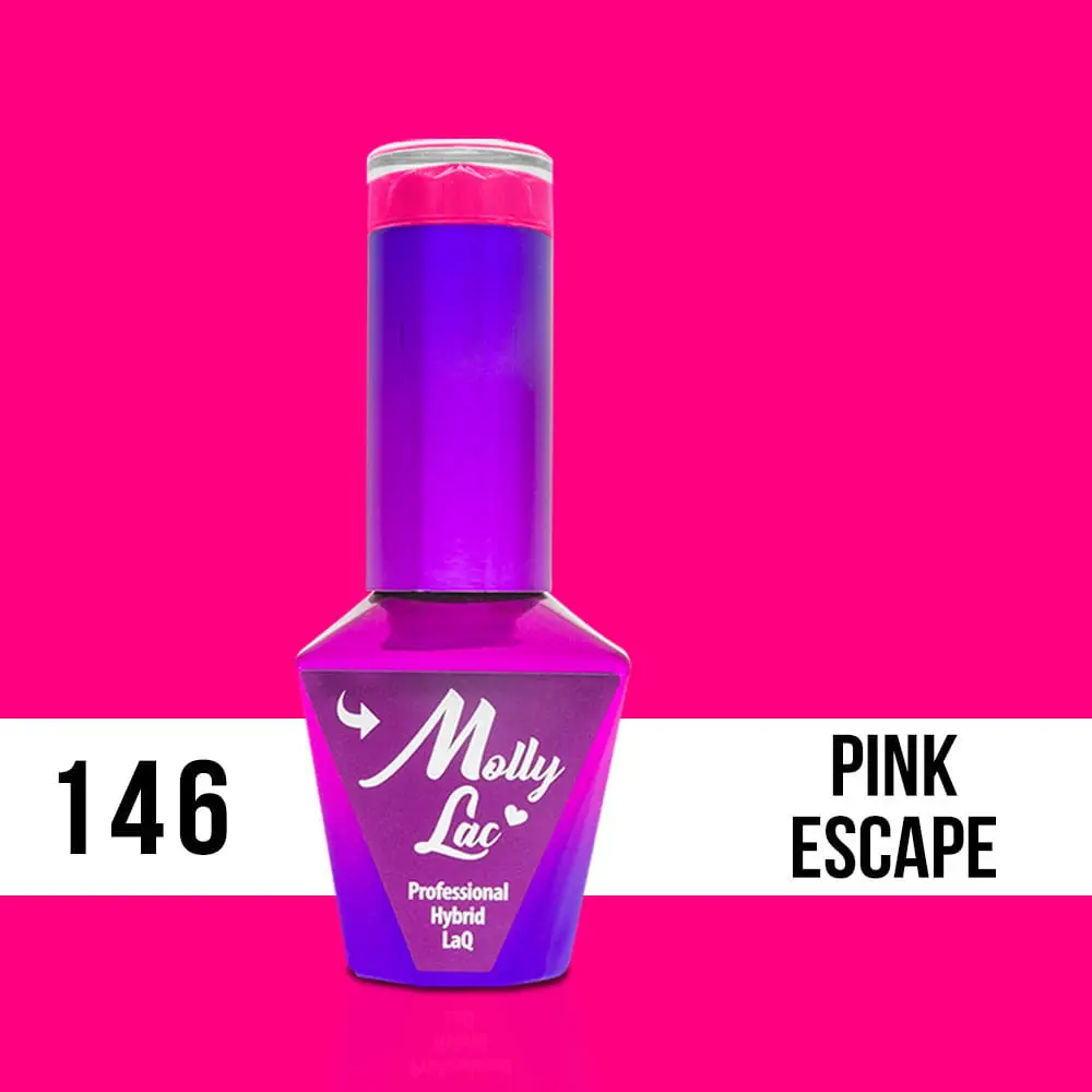 MOLLY LAC UV/LED gél lak Flamingo - Pink Escape 146, 10ml