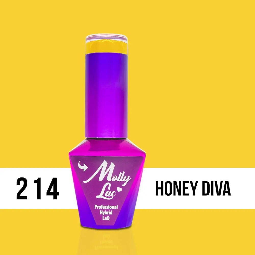 MOLLY LAC UV/LED gél lak Obsession - Honey Diva 214, 10ml