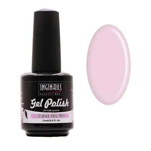 UV Gél lak Inginails Professional - Gummy Base Pink, 15ml