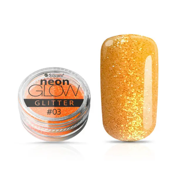 Ozdobný prášok, Neon Glow Glitter, 03 - Orange, 3g