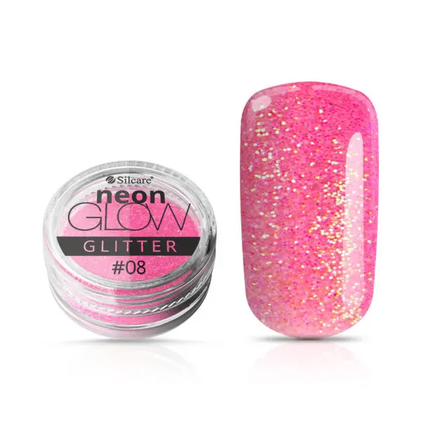 Ozdobný prášok, Neon Glow Glitter, 08 - Pink, 3g