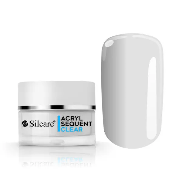 Akrylový prášok Silcare Sequent Acryl – Clear, 12g