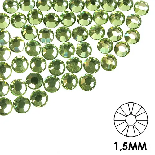Ozdobné kamienky na nechty - 1,5mm - zelené, 50ks