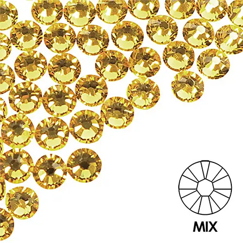 Ozdobné kamienky na nechty - MIX - zlatej farby, 100ks