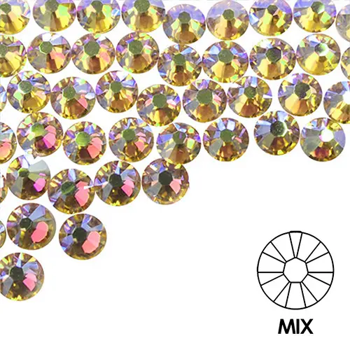 Ozdobné kamienky na nechty - MIX - holografické, 100ks