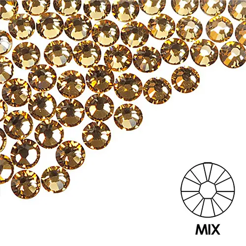 Ozdobné kamienky na nechty - MIX - zlaté, 100ks