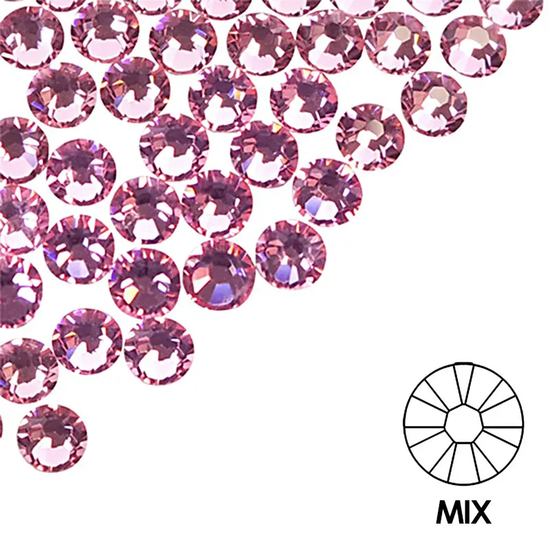 Ozdobné kamienky na nechty - MIX - ružové, 100ks