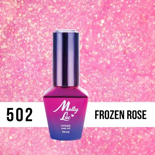 MOLLY LAC UV/LED gél lak Bling It On -  Frozen Rose 502, 10ml
