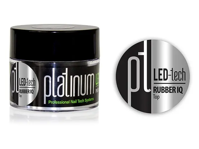 Platinum LED-tech Rubber IQ stavebný gél na nechty - Top, 40g
